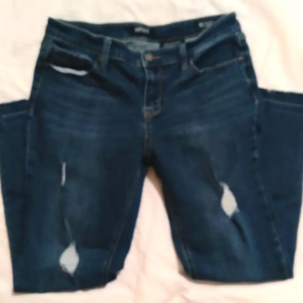 Buffalo David Bitton Rip & Repair Mid-Rise Skinny Jeans - Picture 1 of 8